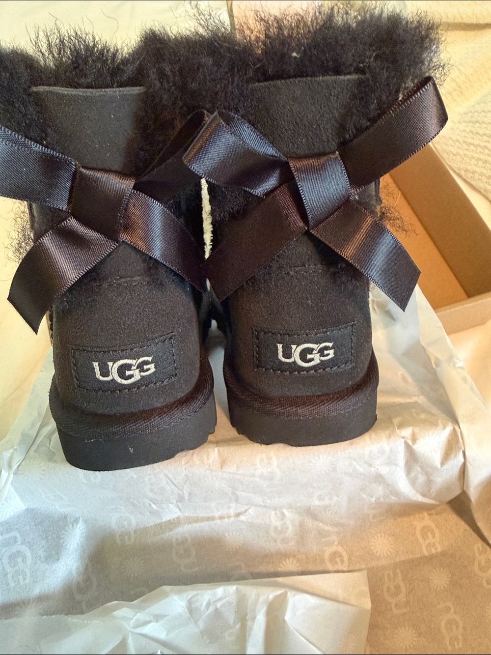 UGG toddler Bailey Bow Boots in Black brand new in original box